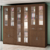 File cabinet wood with lock data Cabinet file locker plate bookshelf bookcase with glass door office cabinet