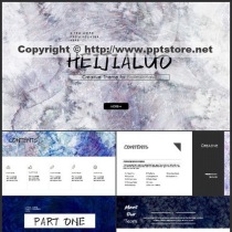 (Wet extension watercolor) trend ppt fashion culture art business visualization universal template ppt creativity