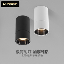 Downlight Ming high display anti-glare living room ceiling spotlight hole light round simple minimalist Nordic black and white led