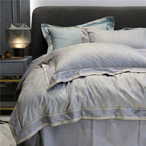 Pure cotton four-piece set 100 cotton European light luxury Egyptian cotton Spring and autumn high-end sheets embroidery quilt cover bedding