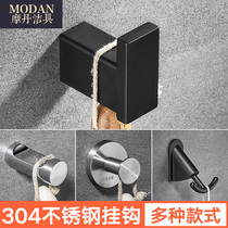 304 stainless steel single hook toilet wall hanging clothes cloak hook rack hook Hook Wardrobe Black Mirror