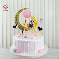 Cake model simulation 2019 new net red cartoon pop beautiful girl window place sample birthday cake model