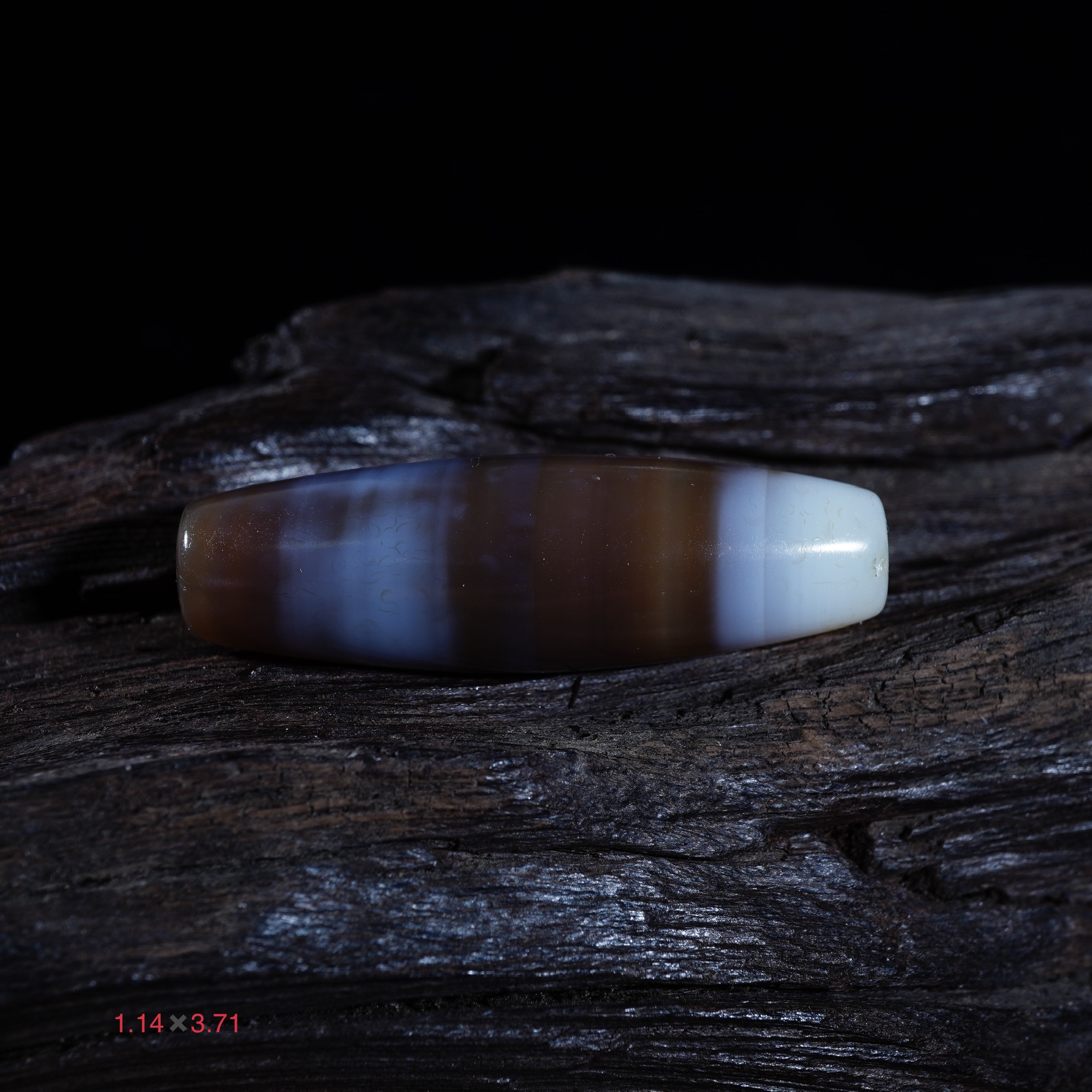 274 Ancient pearl Tang Dynasty Millennium Tibetan-born blue Qinqin tangled silk tube Pearl Everest appraisal