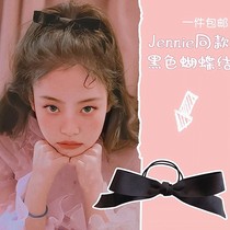 jennie with black bow Hairband hair accessories cute head rope hairclip women hair rope net red 2021 New