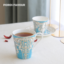 PAGOO Cocoa Eurostyle Extravaganza New Sketches Gold Bone Porcelain Mark Cups Coffee Teacup Ceramic Lovers Water Cup