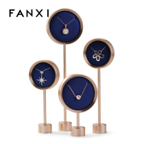 Vansi FANXI Metal Jewelry Front Handling Handling Handling Earring Show Prop Bao Blue JS057
