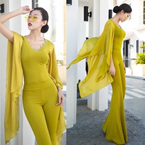 Slim body evening etiquette clothes 2021 New catwalk training gong dance host broadcast catwalk set 101