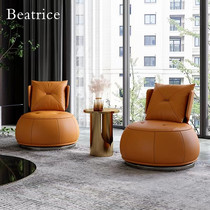 Nordic Single Sofa Chair Living Room Balcony Light Leather Light Luxury Bedroom Lazy Sofa Leisure and Backback Chair