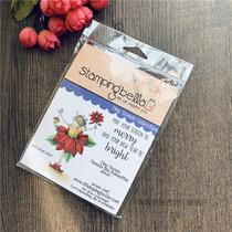 Stamping Bella I am a Christmas flower Pamela the Poinsettia imported rubber stamp