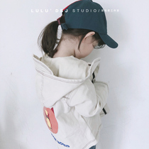 Bean Bag Monarch 2022 Chunqiu South Korean male and female childrens baby baby casual blouse Children cute cartoon printed Lianhood jacket