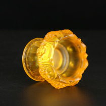 Craft swing piece 8 auspicious and crisp oil lamp holder lotus lotus lotus candleholder crisp oil candle holder 7 color glazed