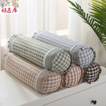  Washed cotton plaid buckwheat shell candy cervical pillow Flowers and plants Polypropylene removable and washable pillowcase pillow with pillow core cover