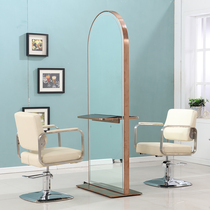 Hairdresse Shop Mirror Desk Brief Floor Mirror Hair Salon Hangover Wall Mirror Beauty Hair Lens Terrace Net Red Special Tide Hair Salon Mirror Table