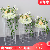 New wrought iron grid wedding props grid road guide road lead wedding stage welcome area creative ornaments