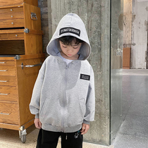 2021 new boys spring and autumn coat foreign style childrens clothing Korean version of the childrens hoodie foreign childrens autumn coat