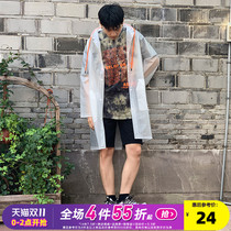 Tang Lion 2020 Summer new coat mens raincoat fashion portable loose outdoor long ins trend casual poncho