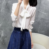 Large size womens white shirt Womens 2021 new fat mm200 kg cover meat slim casual professional chiffon shirt