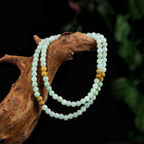 (fan welfare purchase) Three colorful emerald necklace small beads 5 5MM length 60CM with certificate