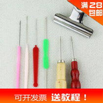 diy handmade Chinese knot threading tool Buddha beads tee needle Awl thousand pieces through clip Beaded needle Crochet hook needle