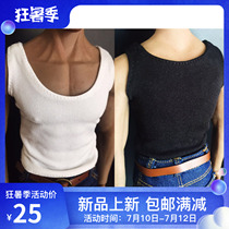 1 6 soldiers loose mens black and white vest Wolverine vest Old cloth vest super elastic non-dyed spot