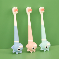 Baby toothbrush soft hair fine hair 0-1-2-3 children over one and a half years old ten thousand brush small dinosaur baby deciduous teeth