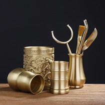 Brass Tea Channel Six Private Small Vase pure copper 6 gentle collector cylinder tea accessories wholesale