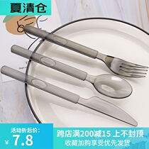 High-grade European plastic disposable knife fork and spoon Western tableware Steak light food cake West Point independent packaging thickening