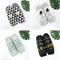 Nordic oil-proof cotton and linen housework cleaning sleeve student office work wear-resistant