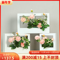 New floral ornaments square flower basket ornaments simple romantic welcome window decoration wedding floral ornaments props