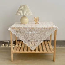 Tablecloth premium light luxury retro ins American bedside garden lace square tablecloth coffee table cloth polyester cotton
