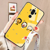 Huawei mate9 mobile phone case net red glass mha-al00 personality creative meat9 all-inclusive anti-drop Tide brand fashion hard set meat9 cartoon cute mt9 men and women couples charm Special