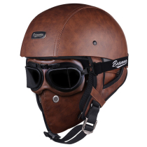 BRAMMO Harley Portable pedal electric motorcycle helmet male retro semi-helmet personalized motorcycle helmet