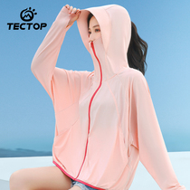 teccoop explore outdoor 2021 sunscreen woman style light and breathable anti-UV sun protection big code jacket