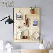 Hole board Wood porous board Multi-function wall storage decorative shelf Wall wall wooden wall shelf