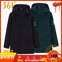 361 Degree Mens trend winter new warm cotton suit 361 winter hooded sports coat mens cotton coat