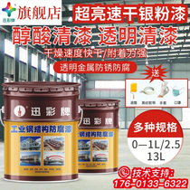 Alkyd varnish Transparent varnish Silver powder paint Super bright silver paste paint Paint Metal exhaust pipe radiator paint Anti-rust paint