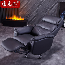 Electric Boss Chair Can Lie Genuine Leather Boss Seat Home Office Chair Subhigh-end Imported Cow Leather President Large Class Chair