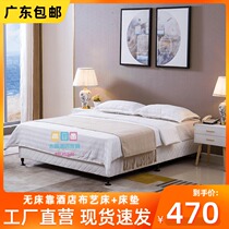  Hotel bed frame Hotel bed box Hotel bed customization Hotel bed Double room bed rental room Hotel special bed
