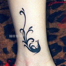 Tattoo stickers Waterproof female long lasting sexy black and white phoenix totem Chest leg flower arm Ankle Male tattoo tattoo stickers