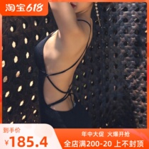 Swimsuit Girl South Korea Ins Wind Sexy Sexy Dew slim Belly Up to Hot Spring Triangle Conjoined Swimsuit Woman