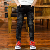 Boys jeans Medium and large boys clothing Autumn six 10 seven 11 eight 12 ten 13-year-old primary school boys  childrens pants
