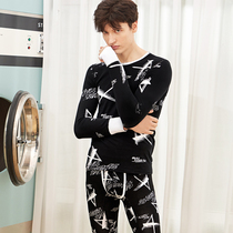 Autumn winter mens warm underwear set base boys autumn clothes autumn pants line pants pants boys shirts cotton wool pants