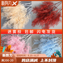  Simulation fog flower wedding rime grass phoenix tail silk flower Fake coral wedding home hotel decoration flower arrangement material fog pine
