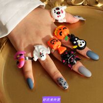 Halloween Ring Exaggerated Resin grim Reaper ghost Children