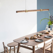 Nordic Hupeach Wood Dining Room Table Dining Room Bar Counter Chandelier Modern Minimalist Office Studio Led Strip Chandelier