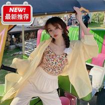 Summer 2020 new Korean version loose medium-long white shirt women wear thin and wild anti-2 sun shirt outside