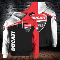2020 cross-border Amazon new mens 3D digital printing Ducati logo hooded spring and autumn sweater European mens clothing