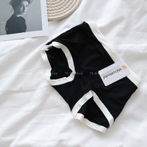 Chic white edge INS wind modal waist flat angle hip comfortable underwear female black girl European and American style