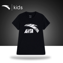 Anta childrens clothing boys short-sleeved T-shirt 2021 spring and summer new large childrens clothing boys childrens sports top breathable