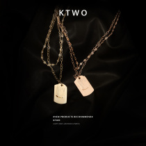 European and American Wind minimalist New fashion Temperament Double Layer Long Money Chain Women Ins Tide Tennis Red Collarbone Sweater Chain Pendant